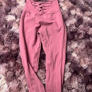 Bombshell Sportswear Crisscross Pink Leggings